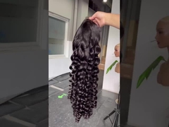 بسته سفارشی موی انسانی پنبه 8-32 اینچ طول طراحی لوگو رایگان