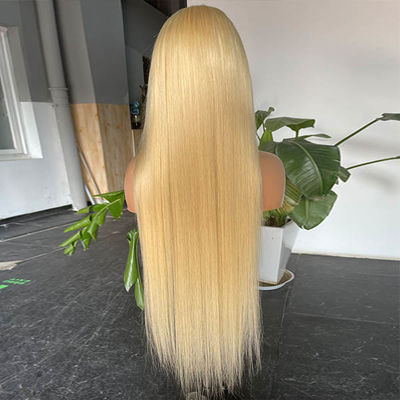 Blonde 13x4 613 Wig Human Hair Lace Frontal Straight 30 Inch 180% Density