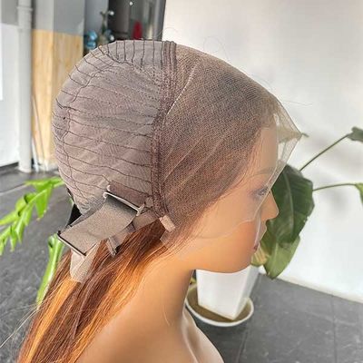 P430 Straight Glueless Highlight Wig Human Hair 13x4 HD Transparent Lace Frontal