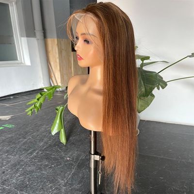 P430 Straight Glueless Highlight Wig Human Hair 13x4 HD Transparent Lace Frontal