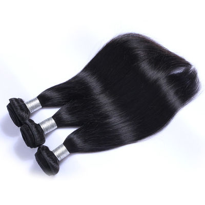 Virgin Weave Peruvian Straight Hair Bundles 10a With 13x4 Lace Frontal