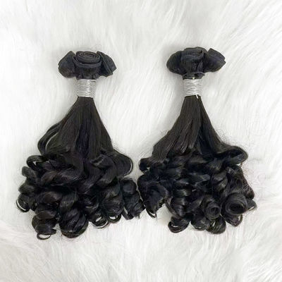 Silky Funmi Bouncy Double Drawn Human Hair Weave Extensions Customized