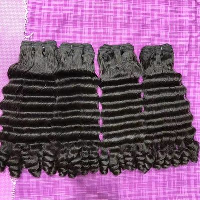 Cheveux Double Drawn Human Hair Weaves Funmi Bouncy Curls Bundle