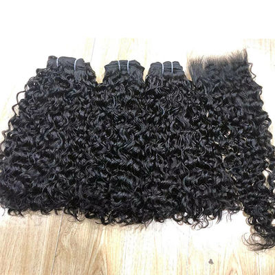 Pissy Pixie Curl Double Drawn Human Hair Bundles Afro Bulk Hair 3Pcs