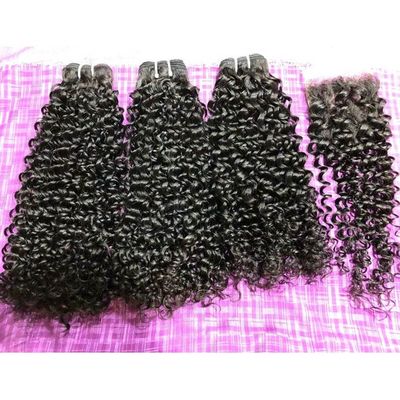 100% Vietnam Natural Weft Double Drawn Human Hair Pixie Curls