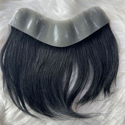 Forehead Bald Mens Toupee Human Hair Real Replacement Super Thin
