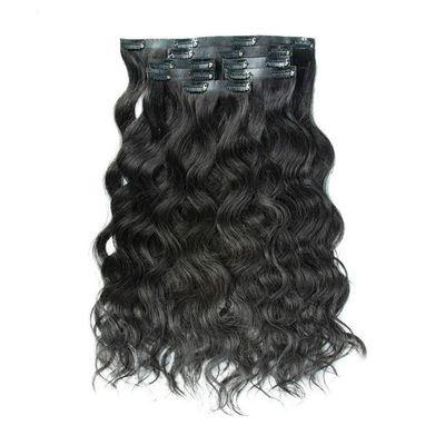 Raw Virgin Human Hair Extensions 12A Natural Color Narrow PU Seamless One Clip In