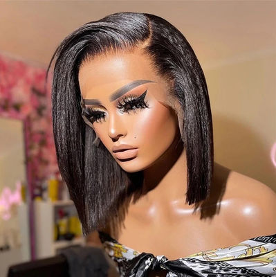 Afro Curly 100% Human Hair Non Synthetic Short Machine Made Human Hair Pixie Wig For Black Women
