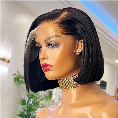 Afro Curly 100% Human Hair Non Synthetic Short Machine Made Human Hair Pixie Wig For Black Women